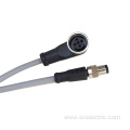 M8 male to M12 female Angled Connection Cable